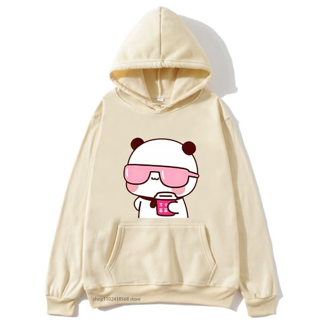 Sudadera con capucha de Bubu Is Watching Movie para hombre y mujer, jersey con estampado Kawaii de dibujos animados, de talla grande, Harajuku