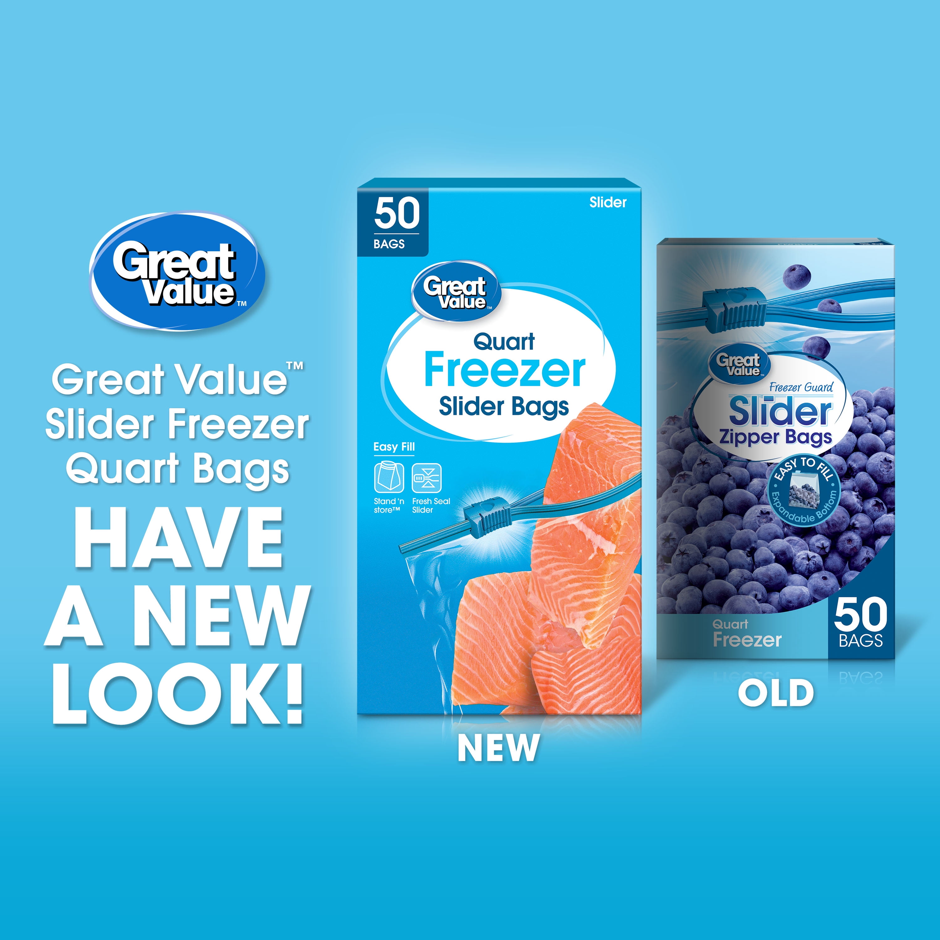 Freezer Bags Quart Slider - Best Yet Brand
