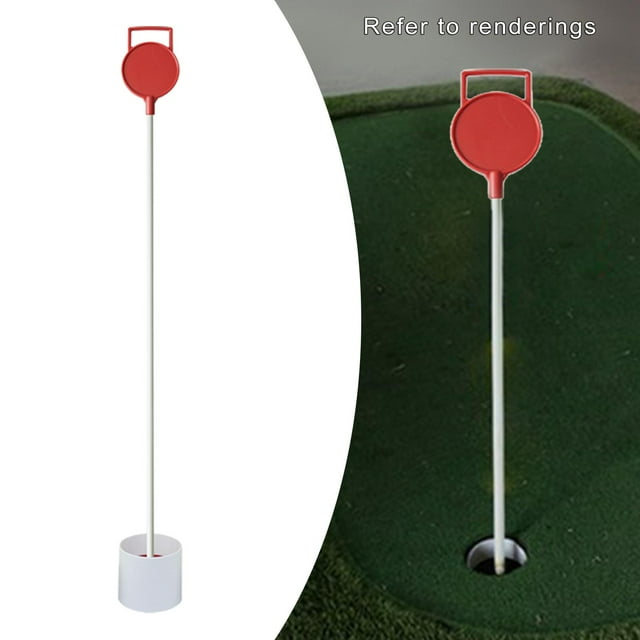 de palos para golf para patio trasero, taza de agujero para práctica para golf, alfiler para golf, mástil para jardín, accesorios de entrenamiento de rojo DYNWAVEMX Asta de bandera de golf