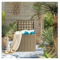 thumbnail image 3 of SONGMY 31 Gallon Resin Deck Box Waterproof Indoor Outdoor Storage Boxes for Patio Furniture Cushions and Garden Tools (Light Brown), 3 of 8