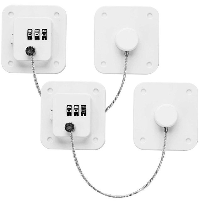 G Need 2pcs Refrigerator Locks Refrigerator Door Locks Fridge Locks Freezer Combination Locks-Good:White