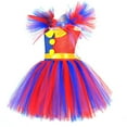 thumbnail image 4 of Elegant Circus Clown Gown Dress For Girls Role Play Performance And Themed Party Celebrations Toddler Baby Girls Shiny Butterfly Tutu Dress, 4 of 6