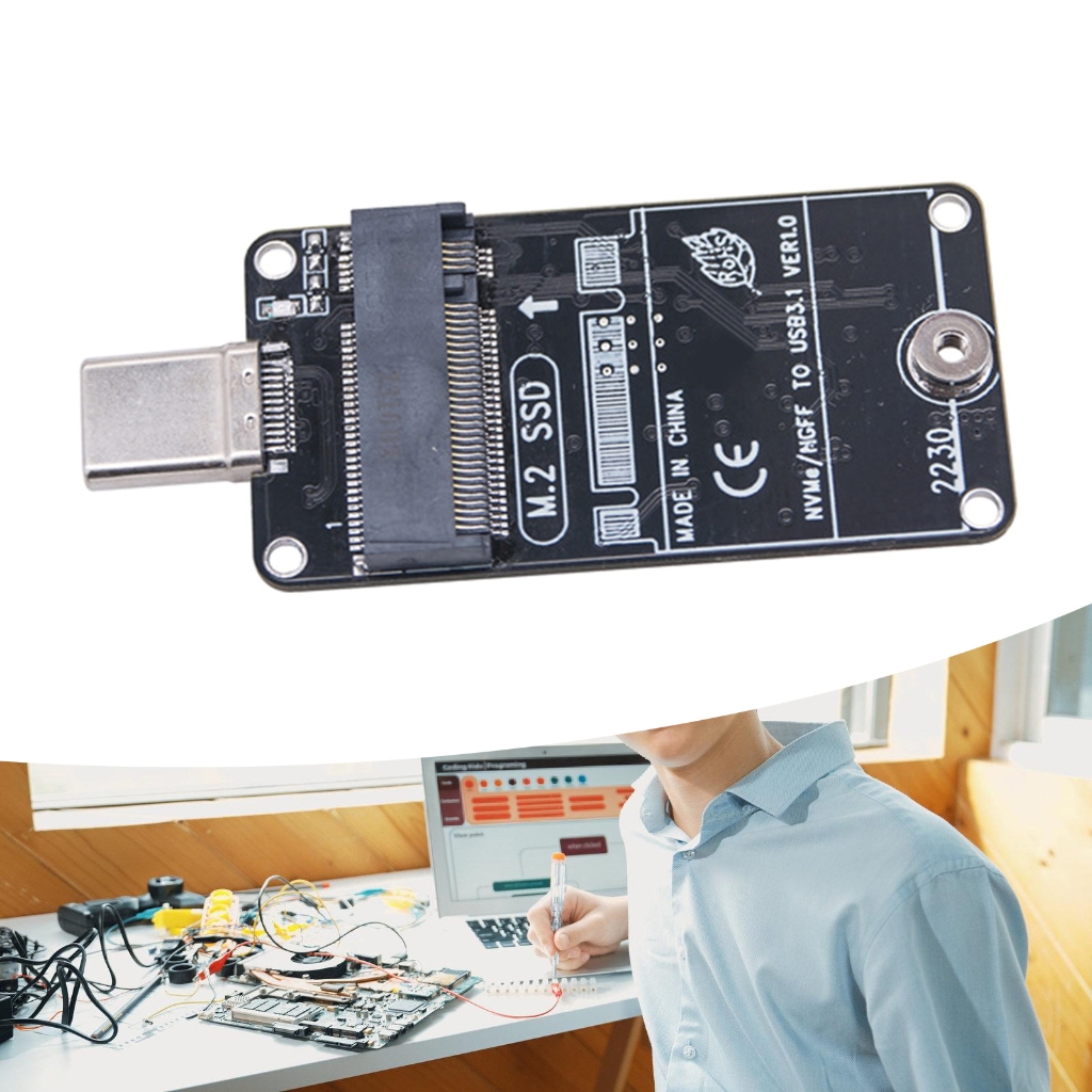 Two Protocol M.2 NVMe SATAs SSDs Adapters Type C USB 3.1 Gen2 10Gbps Portable Storage Converters