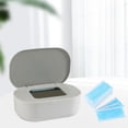 thumbnail image 4 of Caja de almacenamiento de máscara grande para encimera de escritorio con soporte para pañuelos con tapa azul/gris Zulema cubierta de la caja de almacenamiento, 4 of 8
