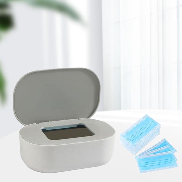 Dispensador de mascarilla facial para encimera de escritorio tapa, contenedor de soporte para pañuelos, la adaptaciónción a univers gris Macarena cubierta de la caja de almacenamiento