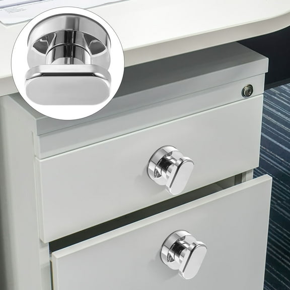LEORX Self Stick Silver Cabinet Drawer Handle Pull for Opening and Closing