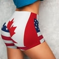 thumbnail image 4 of Vsdgher USA Canada Flag Workout Shorts for Women Seamless Soft Smooth Gym Yoga Scrunch Active Exercise Fitness Shorts-Large, 4 of 8