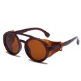 thumbnail image 4 of Round Frame Sunglasses Classic Punk Windproof Pilot Retro Fashion For Men And Women UV Protection Driving High, 4 of 5