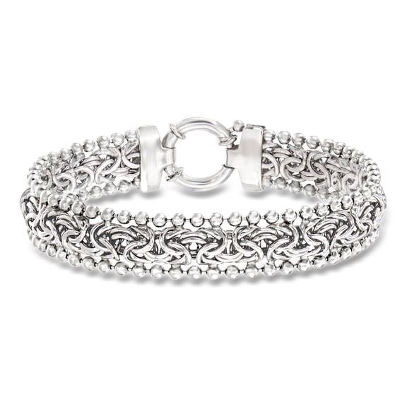 Ross-Simons Byzantine Beaded Bracelet in Sterling Silver, Women's, Adult