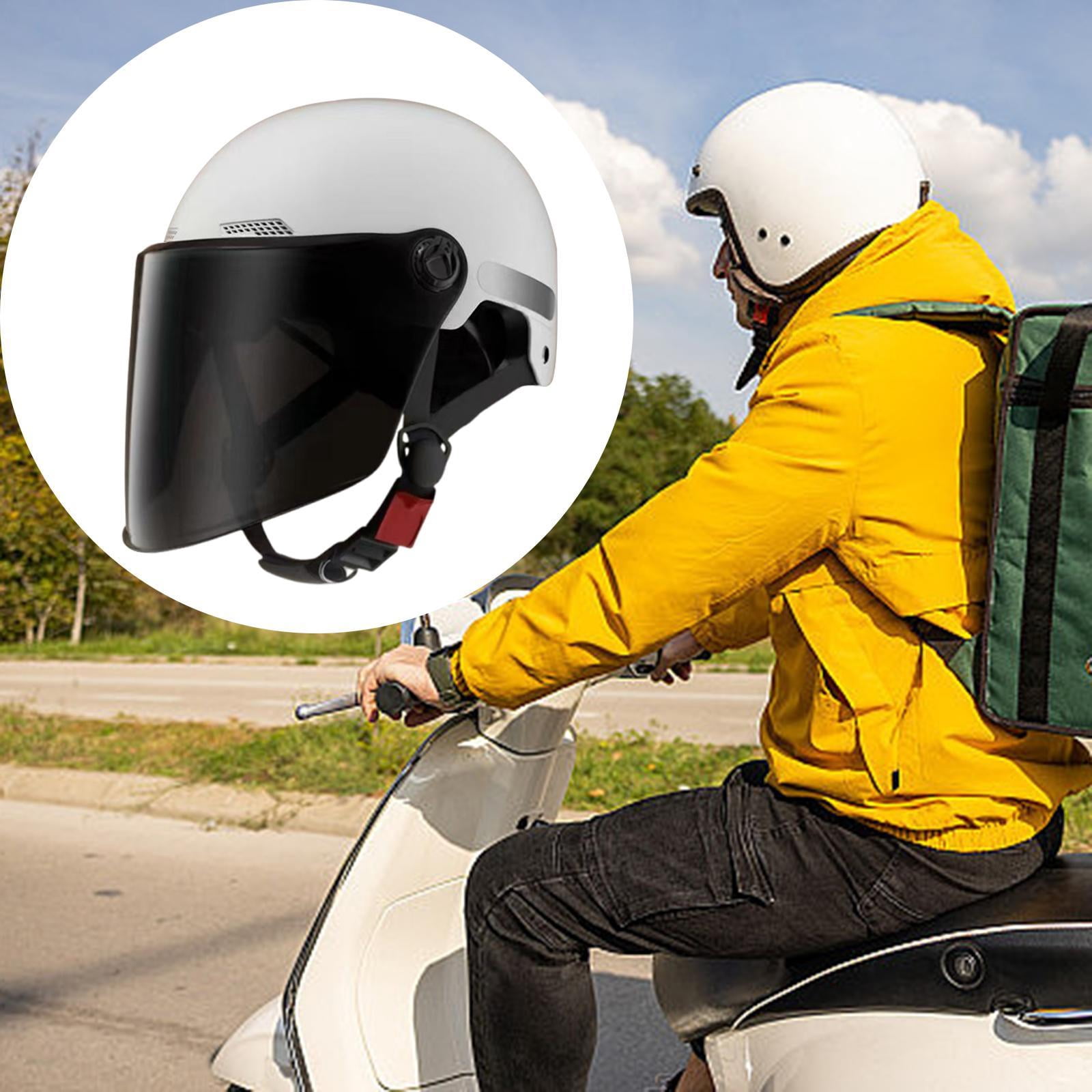 Nishiyuenyi Motorcycle Half Helmet Accessories Vintage Design for Cycling Bike Motocross White