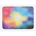 thumbnail image 1 of Outer Space Bath Mat, Watercolor Nebula Colorful Galaxy Stars Universe Dreamy Cosmos Celestial Art, Non-Slip Plush Mat Bathroom Kitchen Laundry Room Decor, 29.5 X 17.5 Inches, Multicolor, Ambesonne, 1 of 2