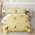 thumbnail image 2 of Catabedysis 26 Alphabet Print Bed Spread Queen For Boys,Cartoon Animals Queen Coverlet Set,3 Pieces, 2 of 7