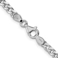 thumbnail image 3 of Auriga Fine Jewelry 925 Sterling Silver Rhodium-plated Polished 3.5 mm Curb Chain Necklace for Men 26", 3 of 7