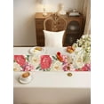 thumbnail image 4 of Floral Table Runner - 13 x 72 Inch - Farmhouse Burlap Indoor Kitchen Anniversary Wedding Dining Table Decoration for Home Party, 4 of 4
