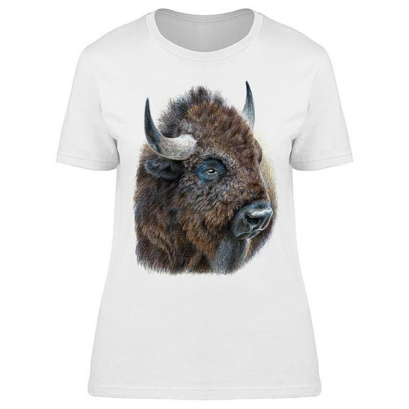Bison Animal T-Shirt Women -Image by Shutterstock, Female XX-Large