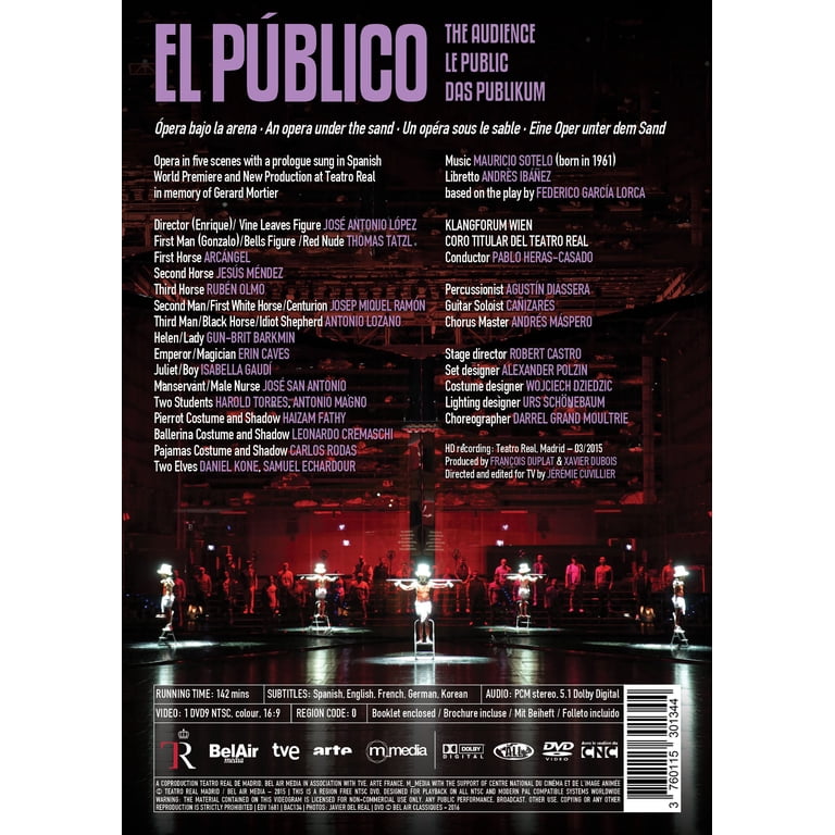Mauricio Sotelo: El Publico (DVD), Bel Air Classiques, Music