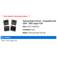 thumbnail image 2 of Parking Brake Pad Set - Compatible with 2004 - 2006 Jaguar XJR 2005, 2 of 2