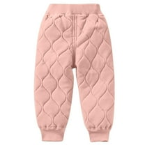 Girls Winter Quilted Cotton Pants Warm Unisex Casual Loose Sweatpants Toddler Boys Full Length Jogger Pants Size 11T