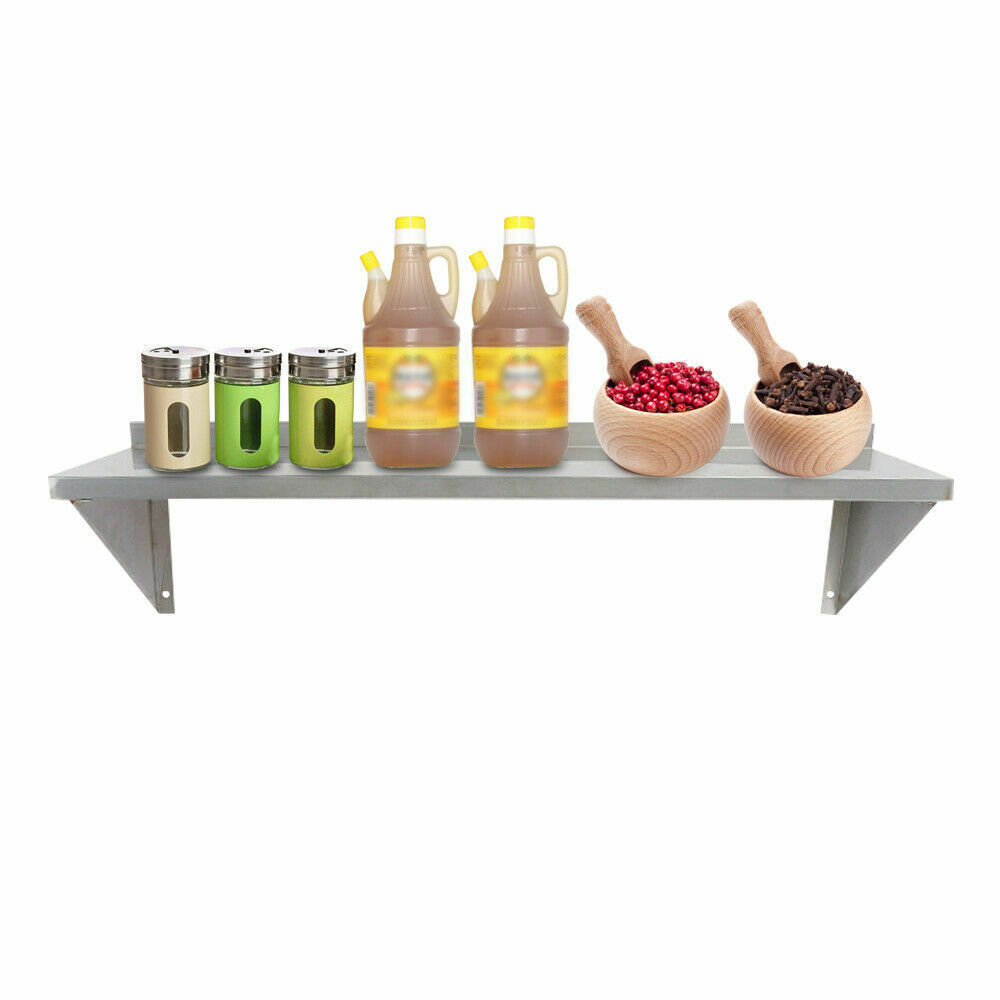 TFCFL 12" x 36" Stainless Steel Restaurant Kitchen Wall Shelf Wall