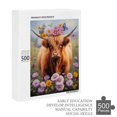 thumbnail image 6 of Highland Cow With Flower Oil Painting 500-Piece Jigsaw Puzzle - Enjoyable for Adults and Highland Cow Lovers,Wooden, 6 of 8