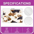 thumbnail image 4 of Cow Fur Placemats Set of 4,Cowhide Placemats for Dining Table,Farmhouse Western Farm Animal Skin Brown Black Beige Washable Fabric Decoration Table Mats Placemat 18"x12", 4 of 4