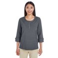 thumbnail image 1 of Top de punto jaspeado de mezcla de algodón central para mujer DK GREY HEATHER XL Devon & Jones DG230W, 1 of 1
