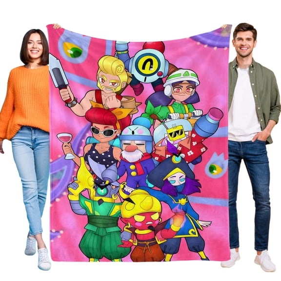 Brawl Stars-Anti-Pilling Flannel Blanket Soft Lightweight Plush Fuzzy Cozy Luxury Blanket for Home and Kitchen Use – Perfect for Kids and Adults30"X40"