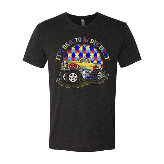 Wild Bobby Its Okay to Be Different | Truck Autism Awareness Men Premium Tri Blend Tee
