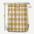 thumbnail image 5 of Simply Daisy 70" W x 73" L Gingham Plaid Polyester Shower Curtain, Golden Mustard [1 Ct], 5 of 5