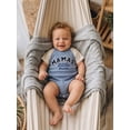 thumbnail image 5 of BemeyourBBs Newborn Baby Boy Summer Clothes Baby Boys Mama's Little Man Outfit Waffled Bubble Romper Casual Letter Embroidery Crew Neck Raglan Short Sleeve Bodysuit Jumpsuit, 5 of 9