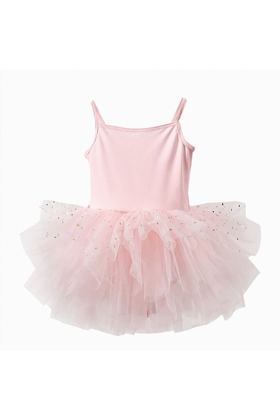 Girls Toddler Ballet Tutu Skirt Leotards V Neck Camisole Dress Dance Outfit Ballerina Gradient(Style3,18-24 Months)