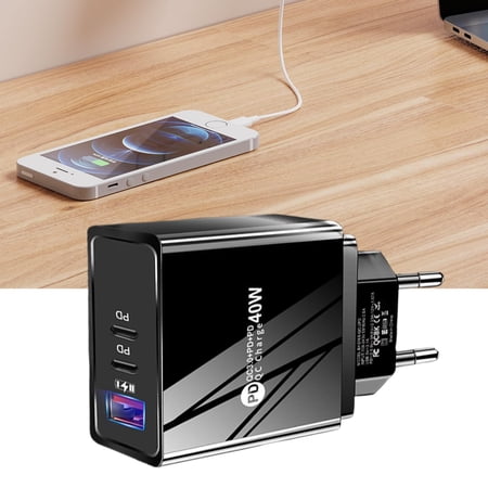 EcoNest European Standard Black Charging Set! Type C C Data Efficient Charging & Companion