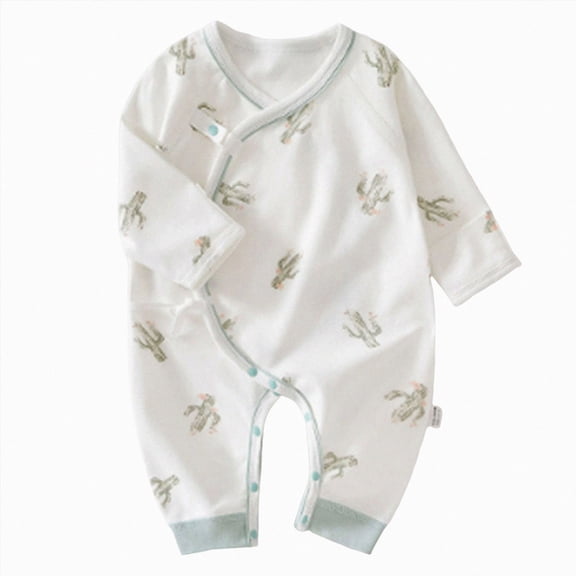 CAICJ98 Organic Cotton 0-6M Unisex Newborn Baby Boys Girls Sleepers Soft Footless Pajamas Double-Layer Belly Cover