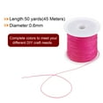 thumbnail image 2 of 1 Roll Nylon Beading Thread Knotting Cord 0.6mm 50 Yards Braided Nylon Crafting Satin String, Hot Pink, 2 of 5