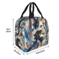 thumbnail image 4 of Kdxio Exotic Blue Cat Print Insulated Lunch Bag,Reusable Tote Lunch Box for Women Men,Leakproof Cooler Lunch Bags for Work Office Travel Picnic, 4 of 6