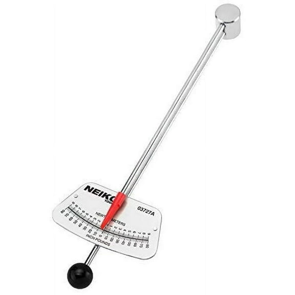 Neiko 03727A 1/4-Inch-Drive Beam Torque Wrench, SAE and MM Bicycle and Automotive Wrench, Reads in 0–80 Inches/Pounds and 0–9 Newton/Meter Increments