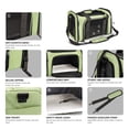 thumbnail image 3 of Transportín para mascotas Henkelion para gatos y perros de hasta 7 kg, color verde, 3 of 8