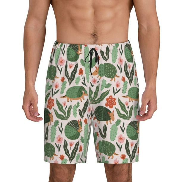 Fotbe Armadillo Pantalones Cortos de Pijama para Hombre, Ropa de Dormir, Pantalones de Pijama Cortos para Hombre-X-Large