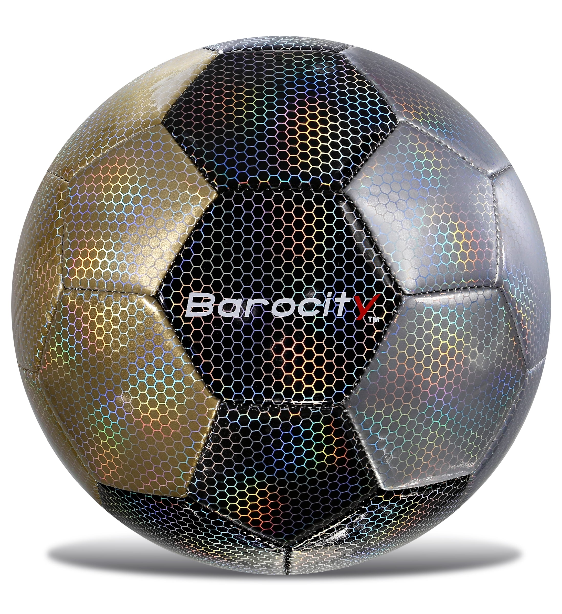 Barocity Mix Silver, Black, & Gold Size 3 Soccer Ball Boys and Girls