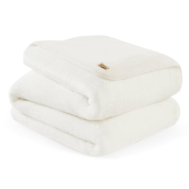 Manta UGG Whitecap de franela de felpa reversible de 70 x 50 pulgadas
