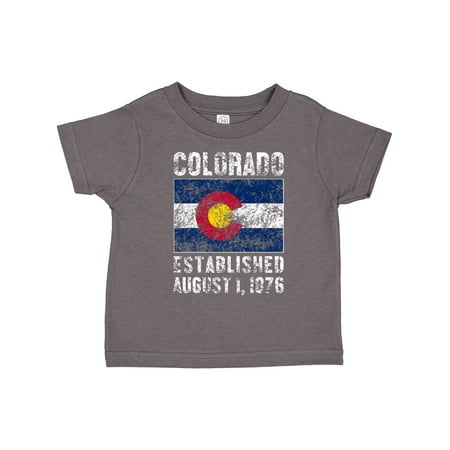 

Inktastic Established August 1 1876 Colorado Flag Gift Toddler Boy or Toddler Girl T-Shirt