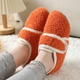 thumbnail image 2 of Vedolay House Slippers Fuzzy Slippers Lightweight House Shoes Slip On for Indoor Orange,41, 2 of 5