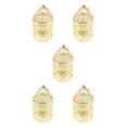 thumbnail image 2 of Guardoinrt Electroplated Metal Birdcage Shape Tea Light B- Candle Holder Gold Type B 5Set, 2 of 6