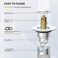 thumbnail image 3 of Bathroom Sink Pop Up Drain Stopper-Brass Core Sink Drain Straine ,Universal Basin Sink Plug Replacem, 3 of 5