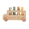 thumbnail image 1 of Juguetes de madera emergentes, figuras de animales de autobús, adornos ligeros, juguetes de aprendizaje temprano, juego educativo para viajes, día del, 1 of 8