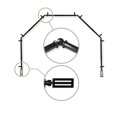 thumbnail image 2 of Mabel 13/16" 5-Sided Bay Window Curtain Rod - Black, 2 of 3