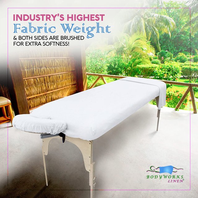 Microfiber Massage Table Sheet 3 Pieces Set Flat Fitted Facial Bed