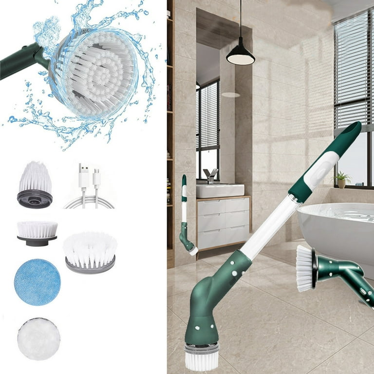 Electric Spin Scrubber,Cordless Shower Scrubber,Power Scrub Brush with 9  Replaceable Brush Head,Portable Cleaning Brush for Bathroom/Floor/Tile,3  Adjustable Extension Long Handle,3 Rotating Speeds, For USA , Price $58.69,  Inbox me : r