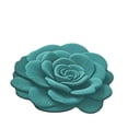 thumbnail image 3 of Non-Slip Washable Floor Mat Doormat Entryway Rug Indoor Door Mat Outdoor Doormat Area Rug Soft Absorbent Durable Low-Profile Modern Rose Flower Design Teal, 3 of 6