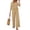 Khaki, variant on Stralyhd Lounge Sets for Women Summer 2 Piece Outfits 3/4 Length Sleeve Crew Neck Top Matching Wide Leg Pants Cozy Loungewear Loose Fashion Clothing Vacation Wear Army Green L
